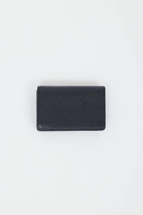 Balenciaga Black & Gold City Moto Bifold Cardholder