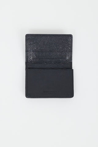 Balenciaga Black & Gold City Moto Bifold Cardholder