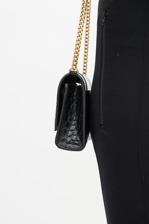 Balenciaga Black Leather Hourglass Bag