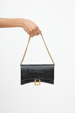 Balenciaga Black Leather Hourglass Bag