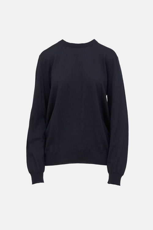 Balenciaga Wool Knit Logo Sweater