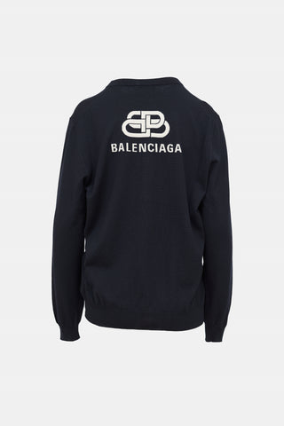 Balenciaga Wool Knit Logo Sweater