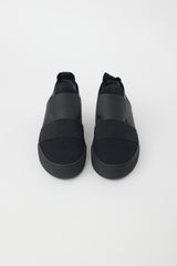 Balenciaga Black Leather & Mesh Low Sneaker