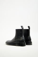 Balenciaga Black Leather Ankle Boot
