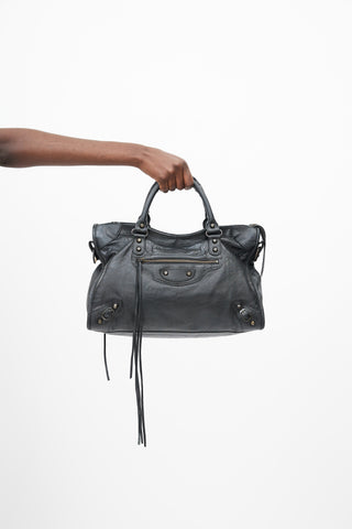 Balenciaga Black City Leather Bag