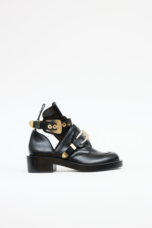 Balenciaga Buckle Cut Out Boot