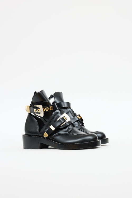 Balenciaga Buckle Cut Out Boot