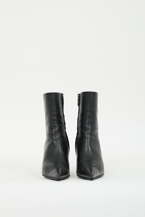 Balenciaga Black Leather Knife Boot