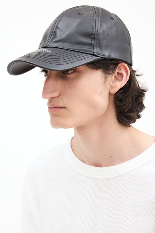 Balenciaga Leather Logo Cap
