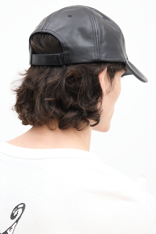 Balenciaga Leather Logo Cap