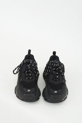 Balenciaga Black Leather & Mesh Triple S Sneaker