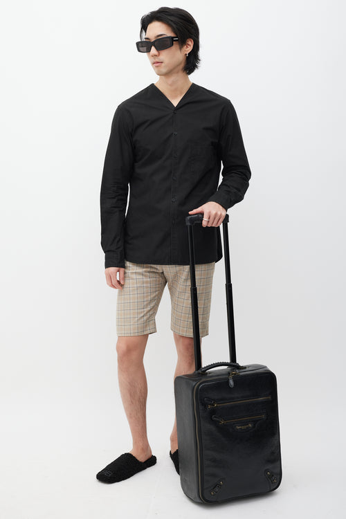 Balenciaga Black & Gold Leather City Suitcase