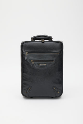 Balenciaga Black & Gold Leather City Suitcase