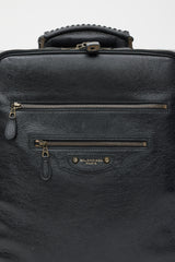 Balenciaga Black & Gold Leather City Suitcase