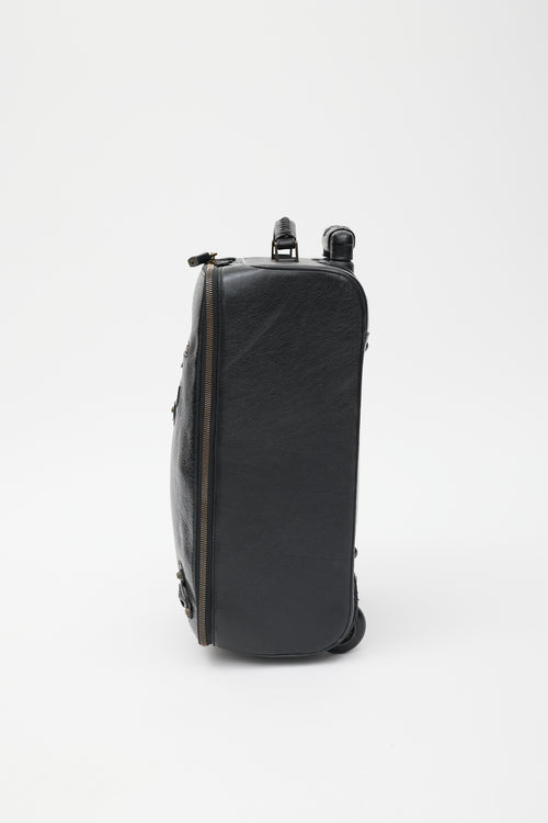 Balenciaga Black & Gold Leather City Suitcase