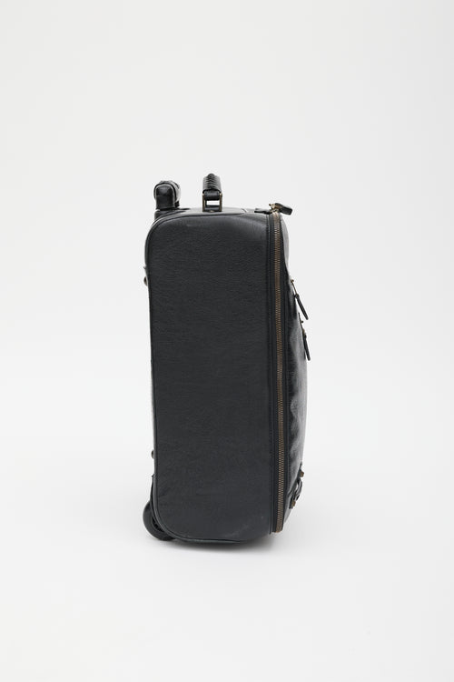 Balenciaga Black & Gold Leather City Suitcase