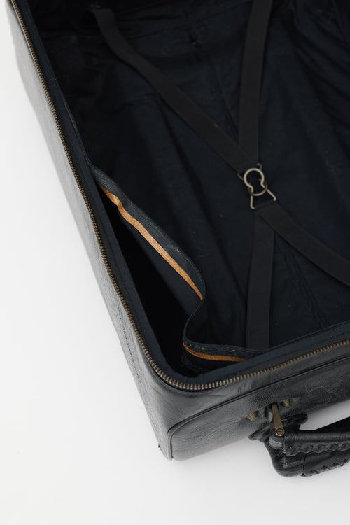 Balenciaga Black & Gold Leather City Suitcase