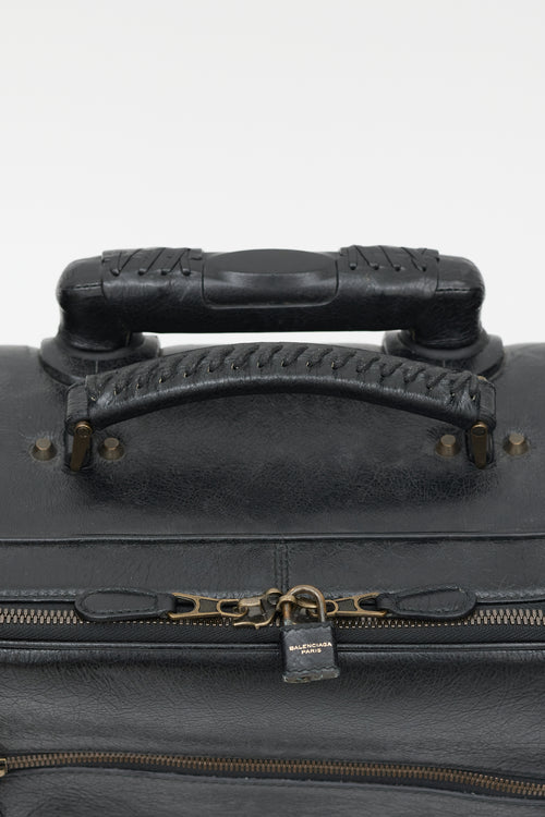 Balenciaga Black & Gold Leather City Suitcase