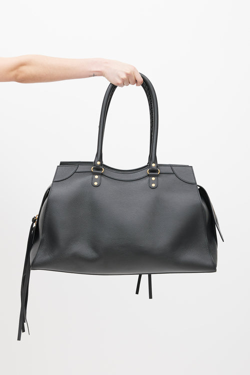 Balenciaga Black Leather Neo Classic Large Bag