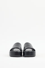 Balenciaga Black Leather Rise Platform Sandal