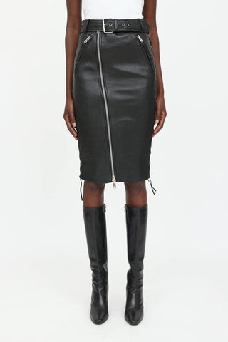 Leather Midi Skirt