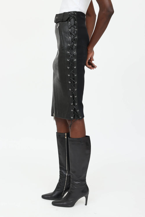 Leather Midi Skirt
