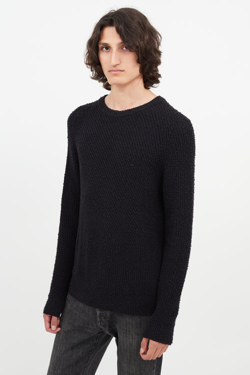 Balenciaga Black Mixed Knit Sweater