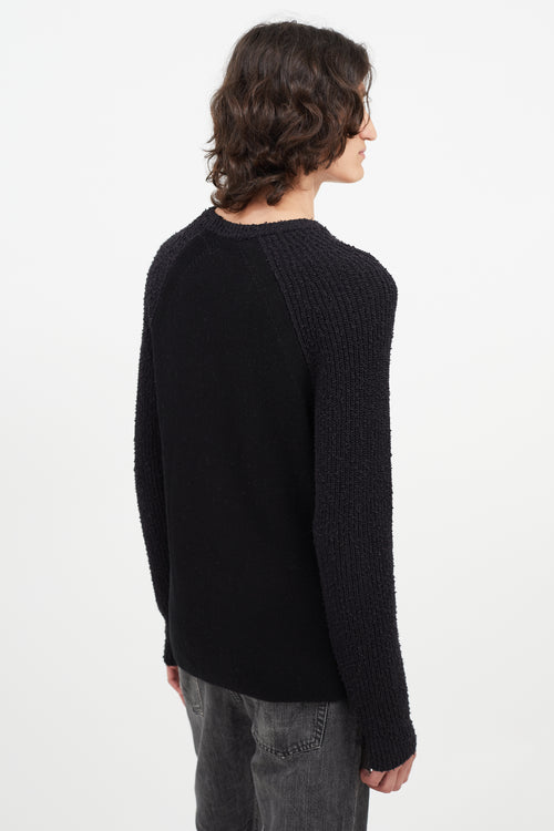 Balenciaga Black Mixed Knit Sweater
