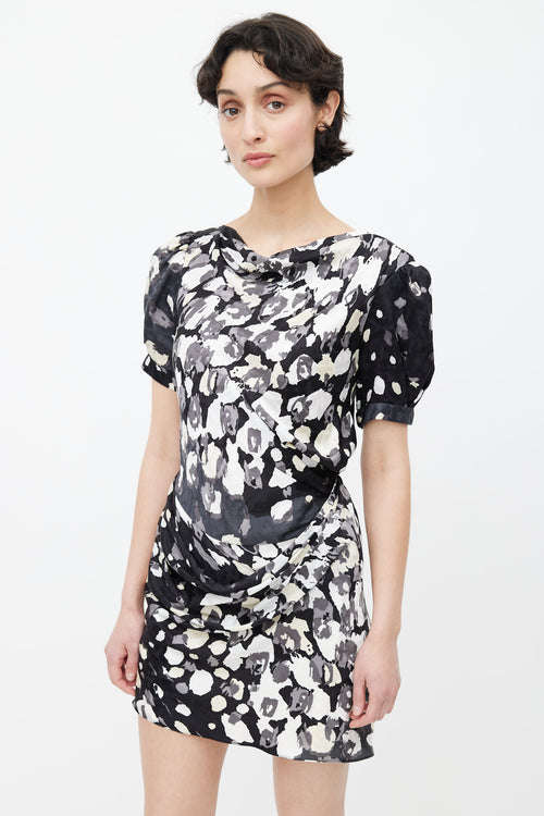 Balenciaga Black & Multicolour Abstract Dress