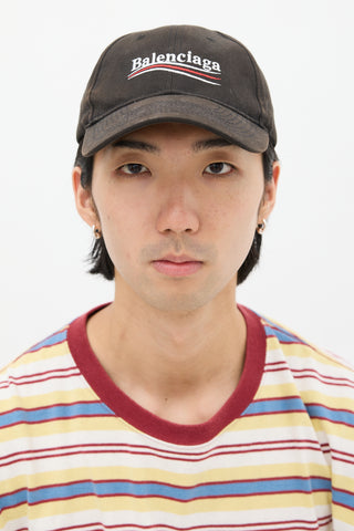 Balenciaga Black & Multicolour Campaign Logo Hat
