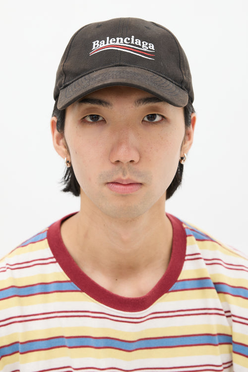 Balenciaga Black & Multicolour Campaign Logo Hat