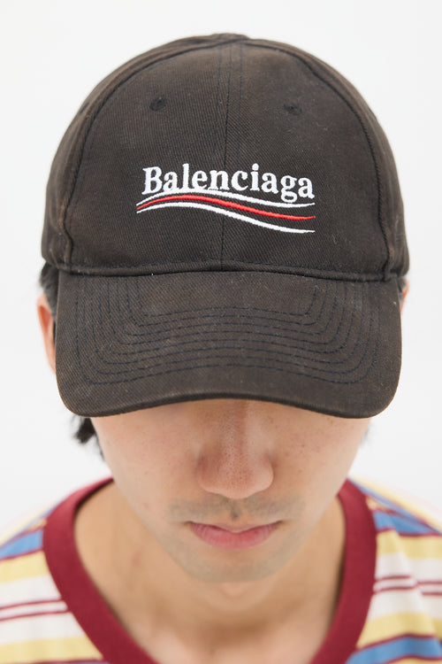 Balenciaga Black & Multicolour Campaign Logo Hat