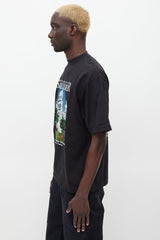 Balenciaga Black & Multicolour Graphic T-Shirt