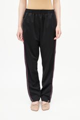 Balenciaga Black & Multicolour Logo Track Pant