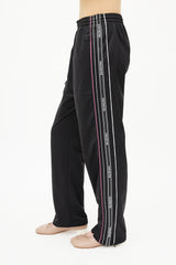 Balenciaga Black & Multicolour Logo Track Pant