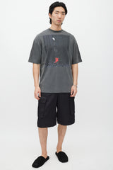 Balenciaga Black & Multicolour Photo Print T-Shirt