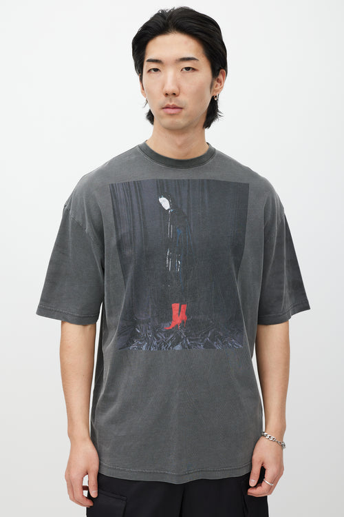 Balenciaga Black & Multicolour Photo Print T-Shirt