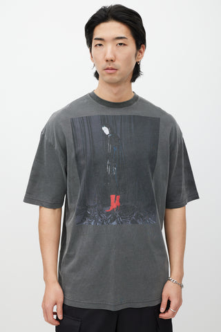 Balenciaga Black & Multicolour Photo Print T-Shirt