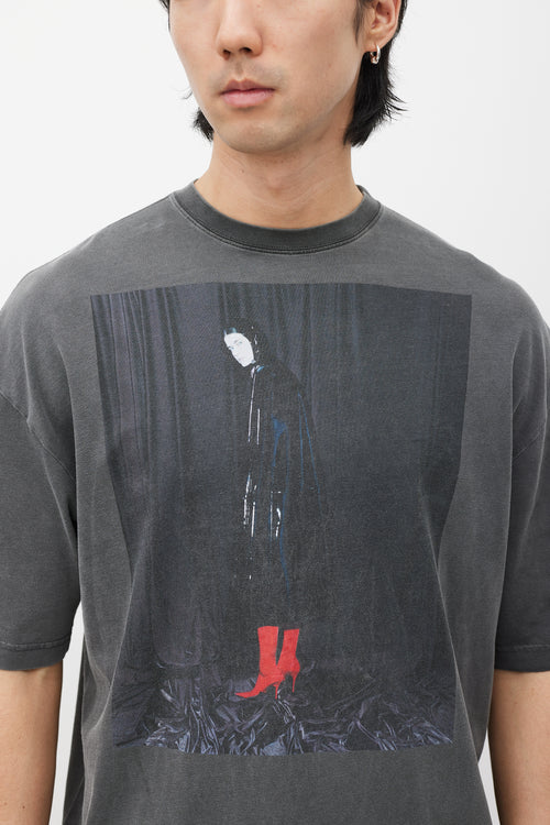 Balenciaga Black & Multicolour Photo Print T-Shirt