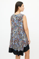 Balenciaga Black & Multicolour Psychedelic Silk Dress