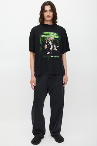 Balenciaga Black & Multicolour Speedhunters T-Shirt