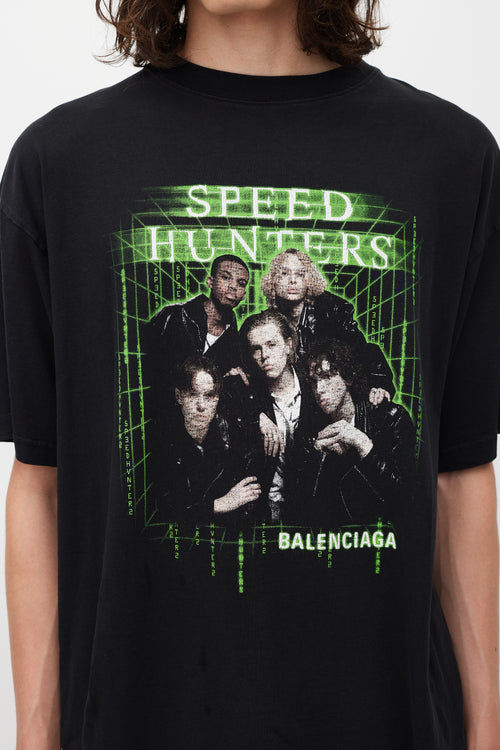 Balenciaga Black & Multicolour Speedhunters T-Shirt
