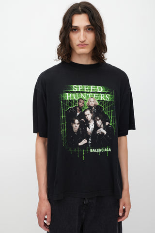 Balenciaga Black & Multicolour Speedhunters T-Shirt