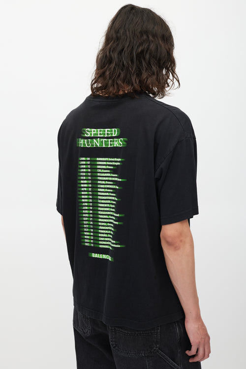 Balenciaga Black & Multicolour Speedhunters T-Shirt