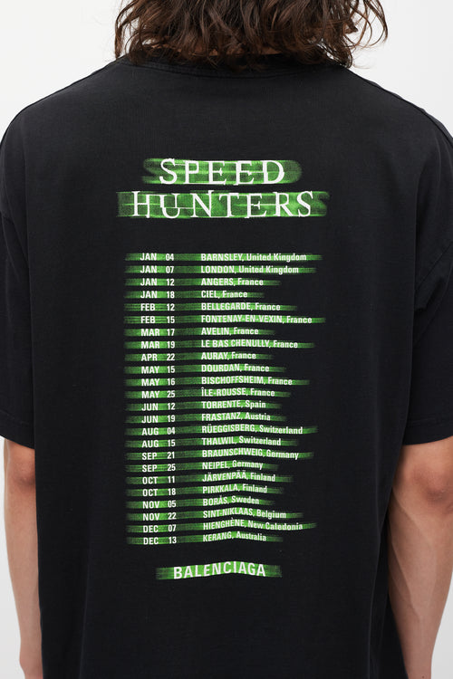 Balenciaga Black & Multicolour Speedhunters T-Shirt