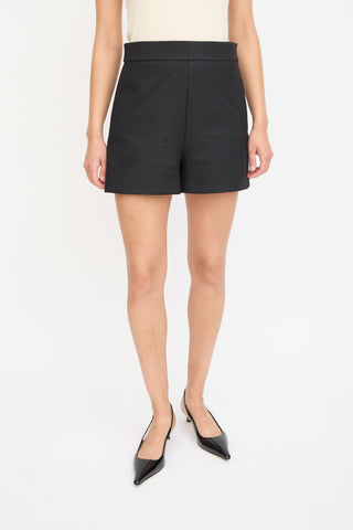 Balenciaga Black Panelled High Waist Shorts