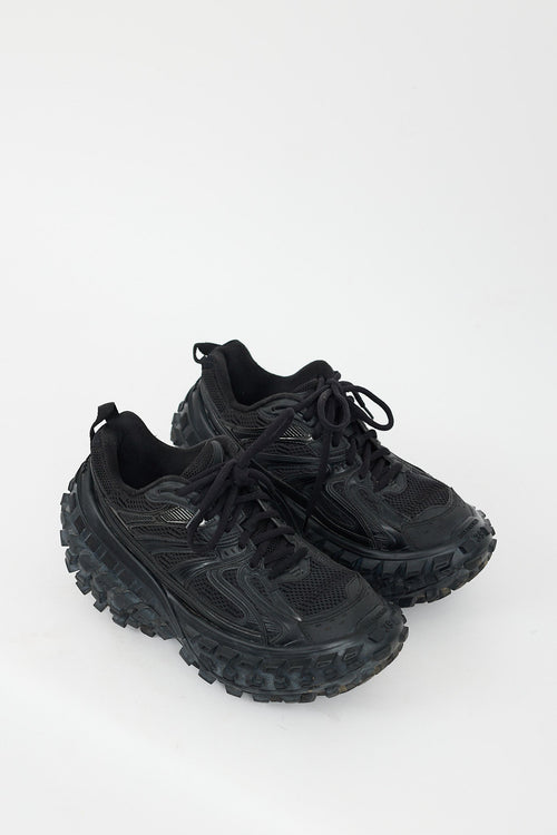 Balenciaga Black Leather Bouncer Platform Sneaker