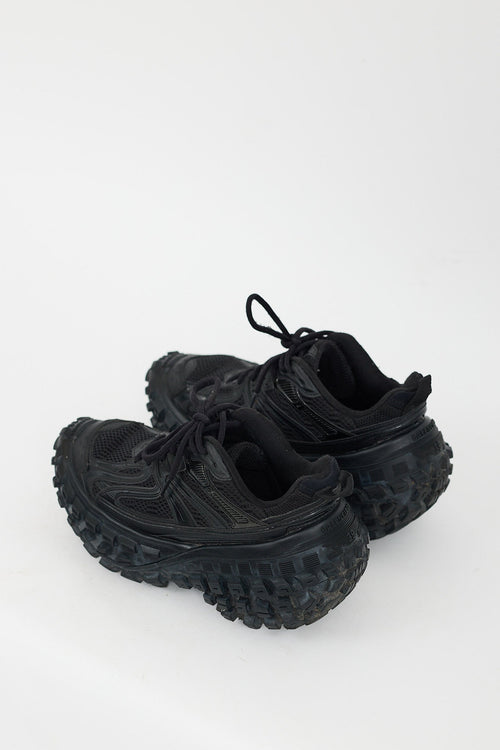 Balenciaga Black Leather Bouncer Platform Sneaker