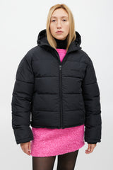 Balenciaga Black Ripstop Hooded Puffer Jacket