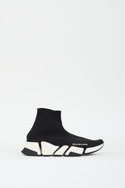 Balenciaga Black & White Speed Knit Sneaker